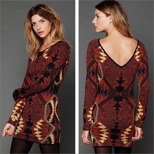 Free People Huntress of Man Bodycon Sweater Dress